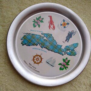 vintage 60s 70s Nova Scotia metal tray